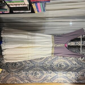Free People Lavender and Ivory Midi Dress